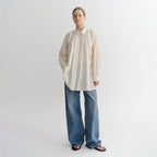 EAAH HIGH NECK SHIRRING SHIRT (CREAM)