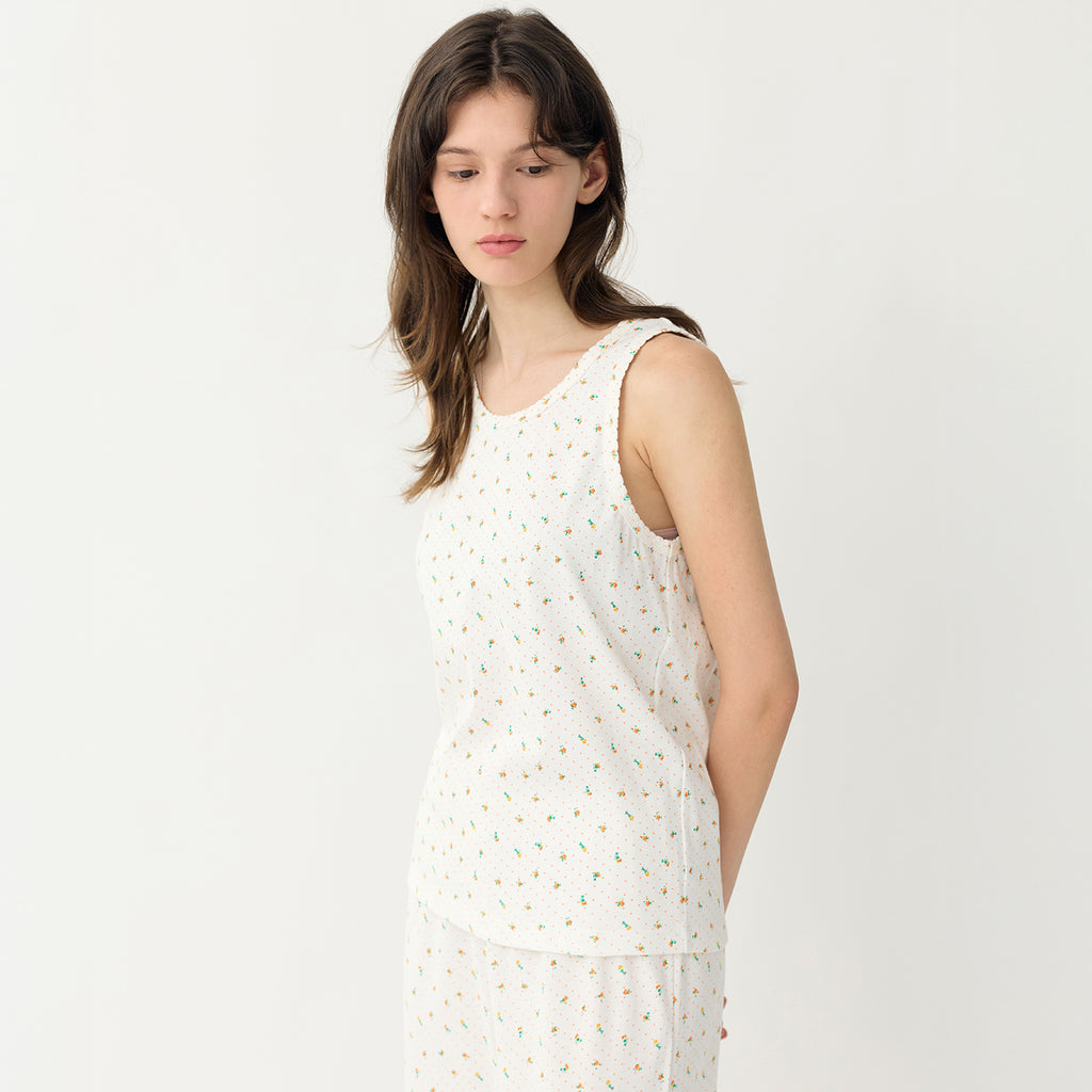 KOZNOK Romi Flower Women's Sleeveless T-Shirt
