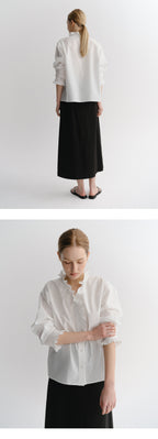 EAAH COVE RUFFLE SHIRT (WHITE)
