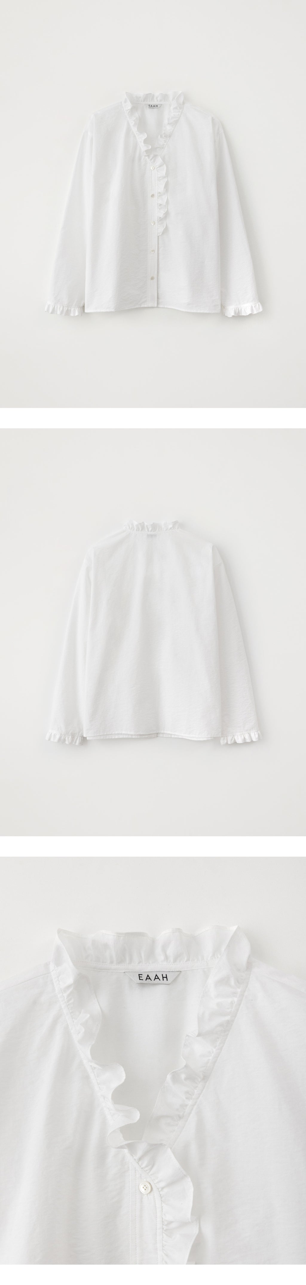 EAAH COVE RUFFLE SHIRT (WHITE)