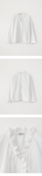 EAAH COVE RUFFLE SHIRT (WHITE)
