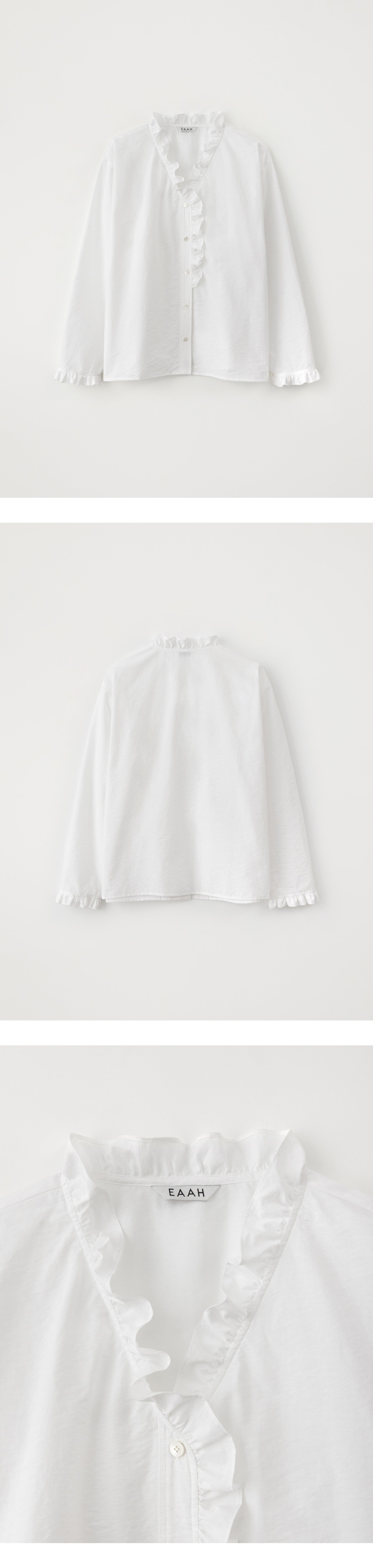 EAAH COVE RUFFLE SHIRT (WHITE)