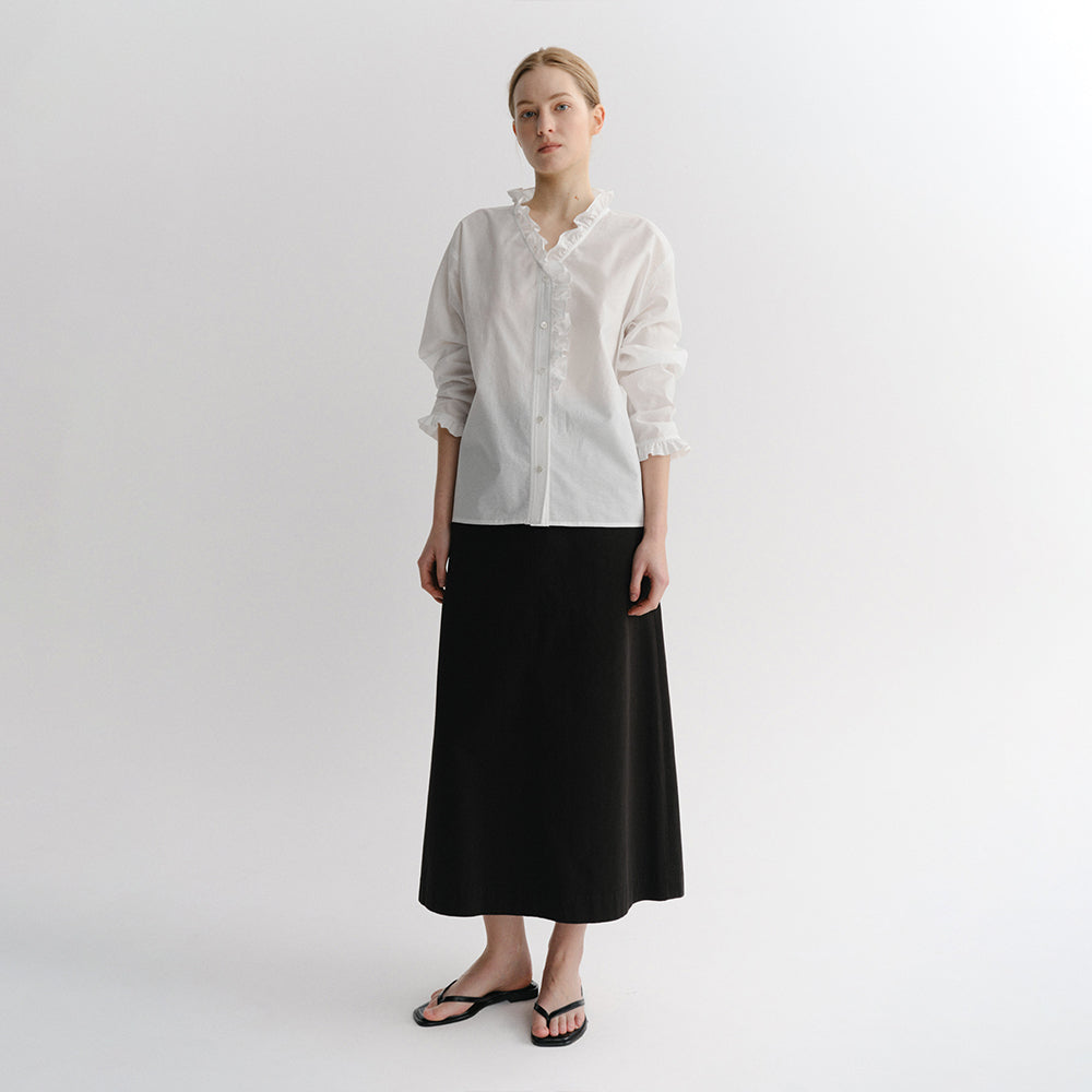 EAAH COVE RUFFLE SHIRT (WHITE)