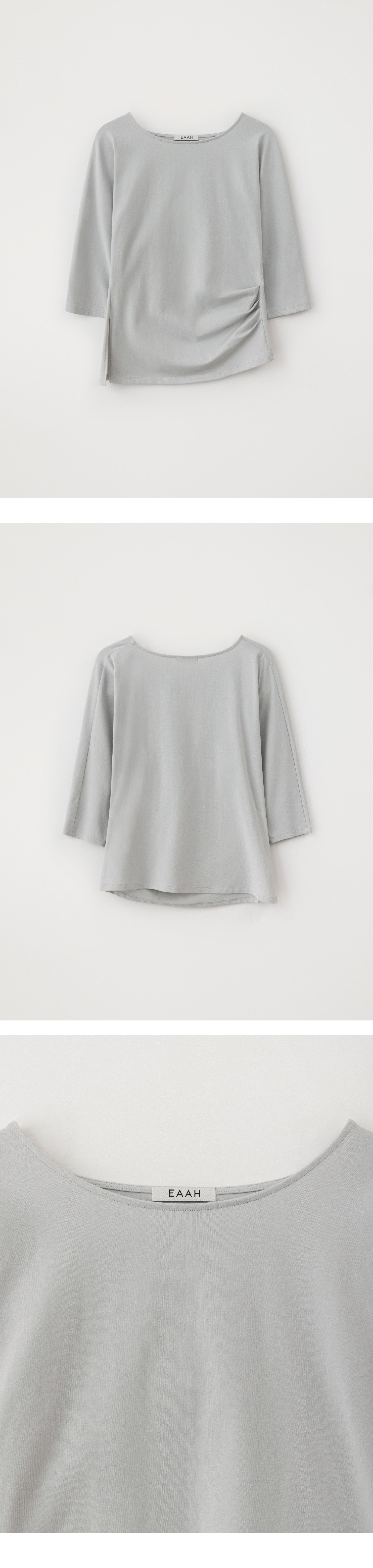 EAAH TILT TUCK T-SHIRT (LIGHT GREY)