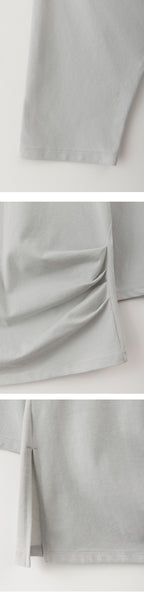 EAAH TILT TUCK T-SHIRT (LIGHT GREY)