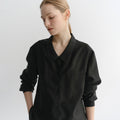 EAAH KYLA SHEER LINE SHIRT (BLACK)