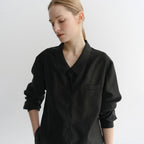 EAAH KYLA SHEER LINE SHIRT (BLACK)