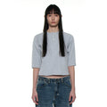 PARTIMENTO WOMEN PWC HENLEY NECK THREE-QUARTER SLEEVE TEE_MELANGE