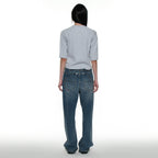 PARTIMENTO WOMEN PWC HENLEY NECK THREE-QUARTER SLEEVE TEE_MELANGE