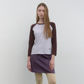 MA JOURNÉE SINGLE RAGLAN T-SHIRT_PURPLE/BROWN