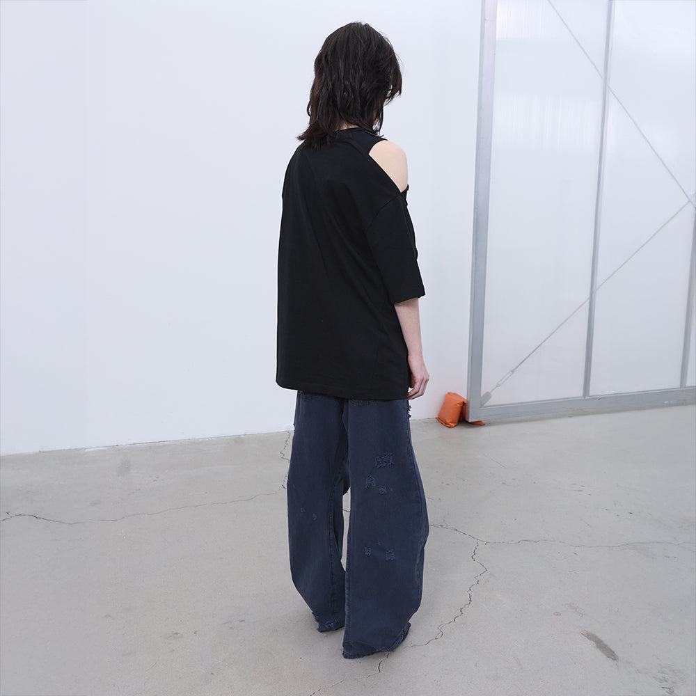 LCDC TM OPENED OVERSIZED T-SHIRT (BLACK)