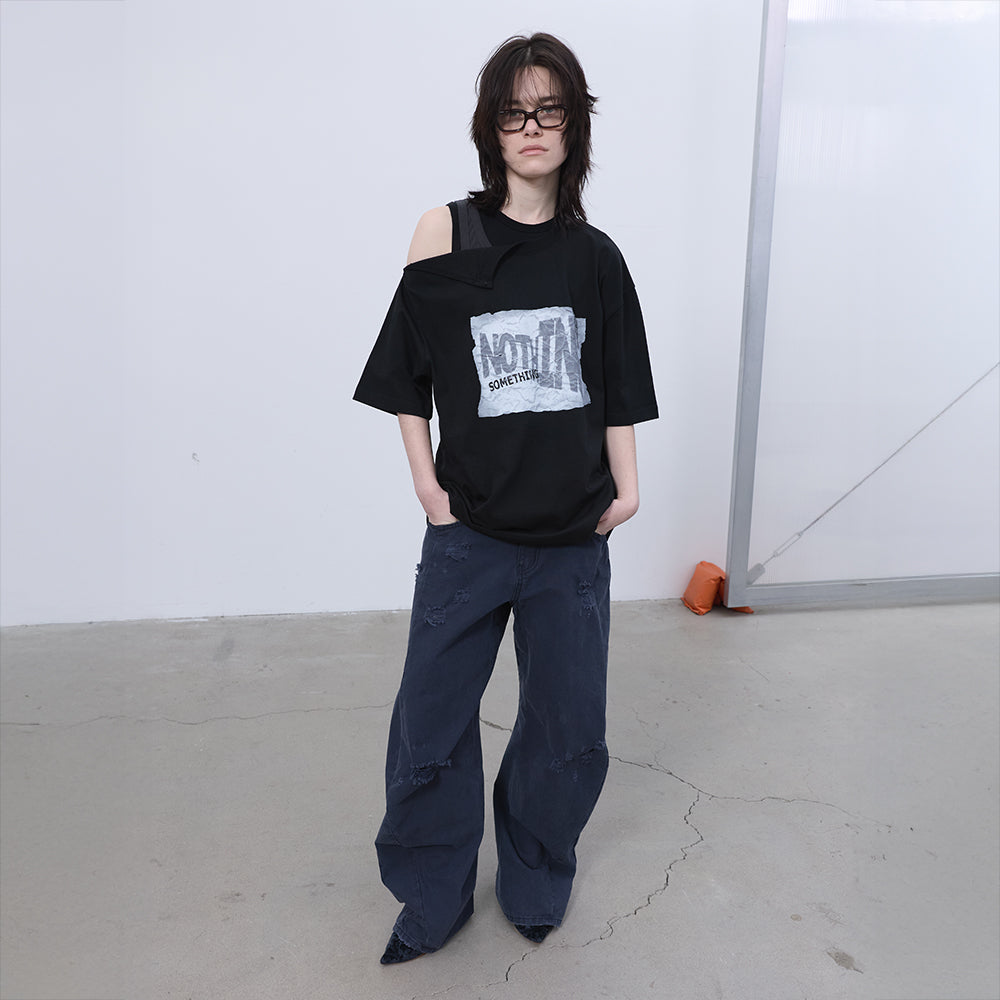 LCDC TM OPENED OVERSIZED T-SHIRT (BLACK)