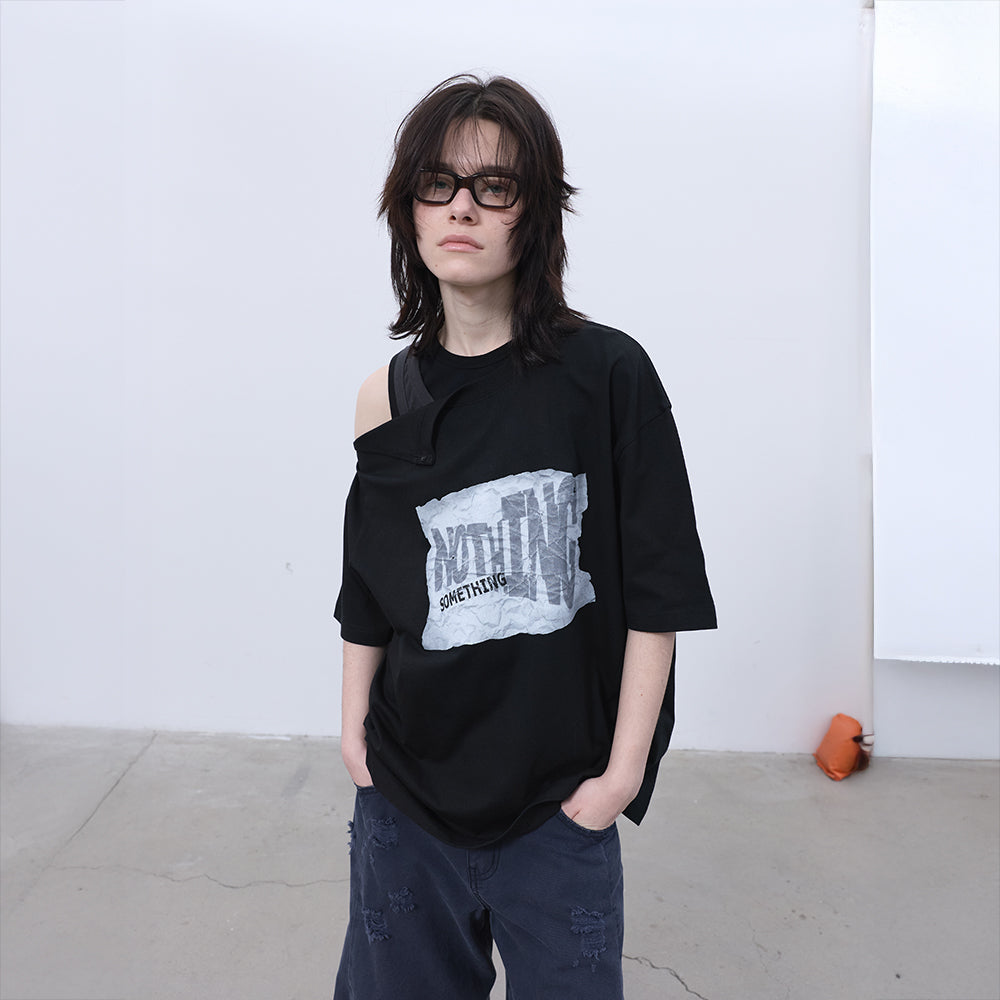 LCDC TM OPENED OVERSIZED T-SHIRT (BLACK)
