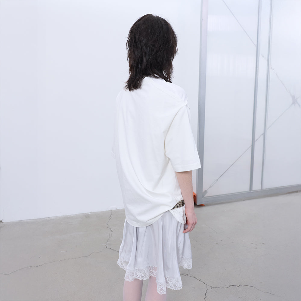 LCDC TM OPENED OVERSIZED T-SHIRT (WHITE)