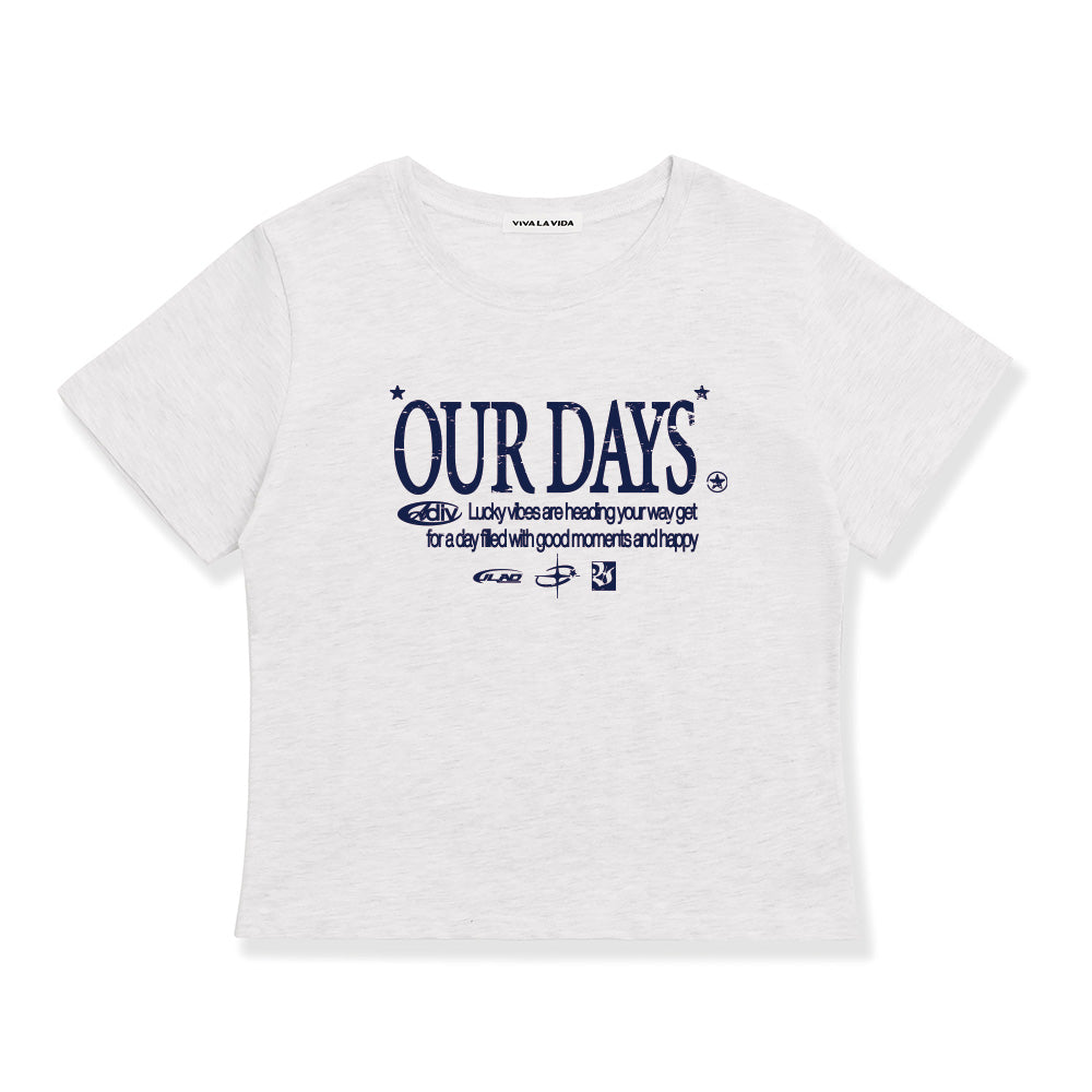 VIVA LA VIDA Ourdays Cropped Short Sleeve T-Shirt