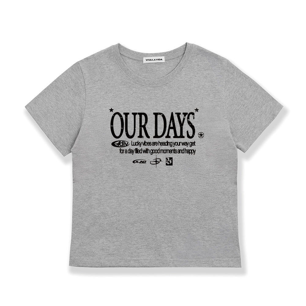 VIVA LA VIDA Ourdays Cropped Short Sleeve T-Shirt