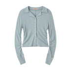 BITTERCELLS Essential Shirring Slim Fit Shirt-Blue