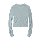 BITTERCELLS Essential Shirring Slim Fit Shirt-Blue
