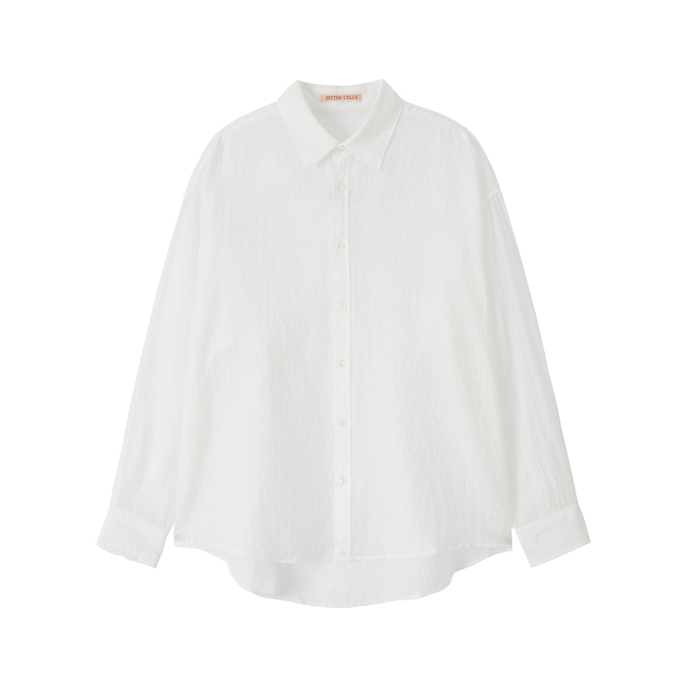 BITTERCELLS Bonnie Check Shirt-White