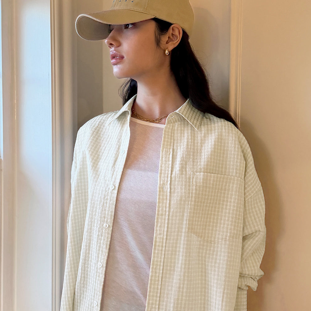BITTERCELLS Hattie Check Shirt-Yellow
