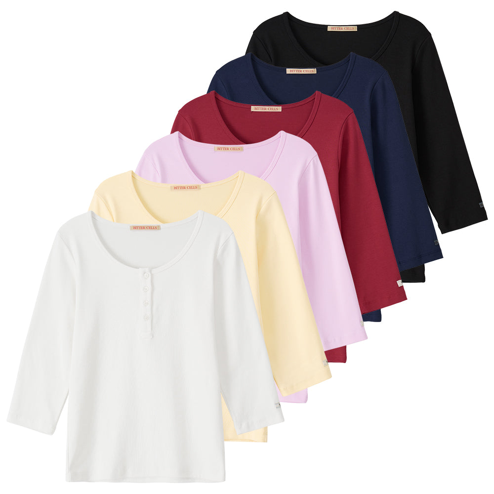 BITTERCELLS [Set] Essential Long&3/4 Sleeve Tee-9colors