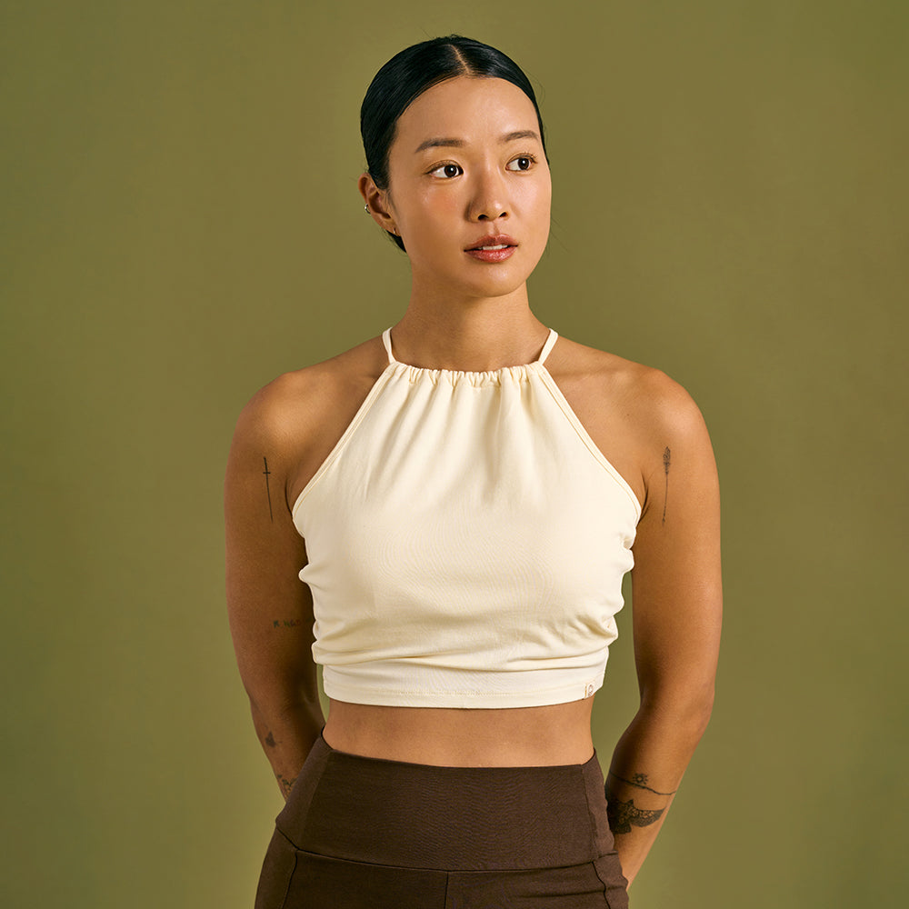 DHYANI Halter point top (Cream)