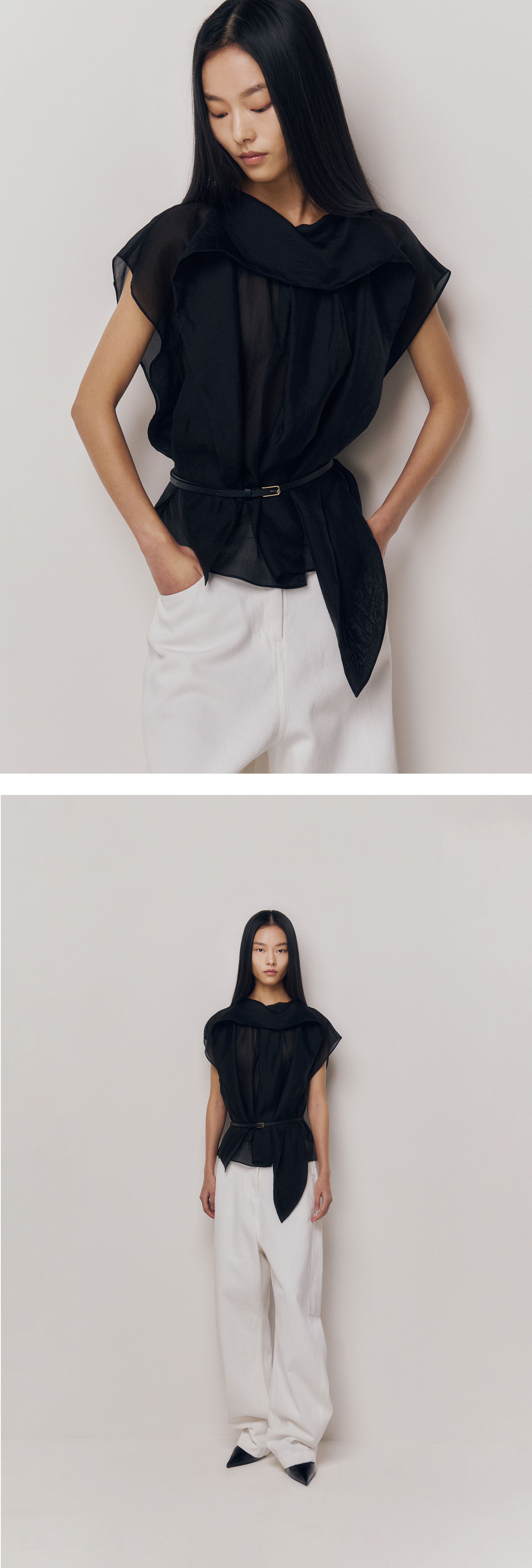 kindersalmon Full Blouse Black