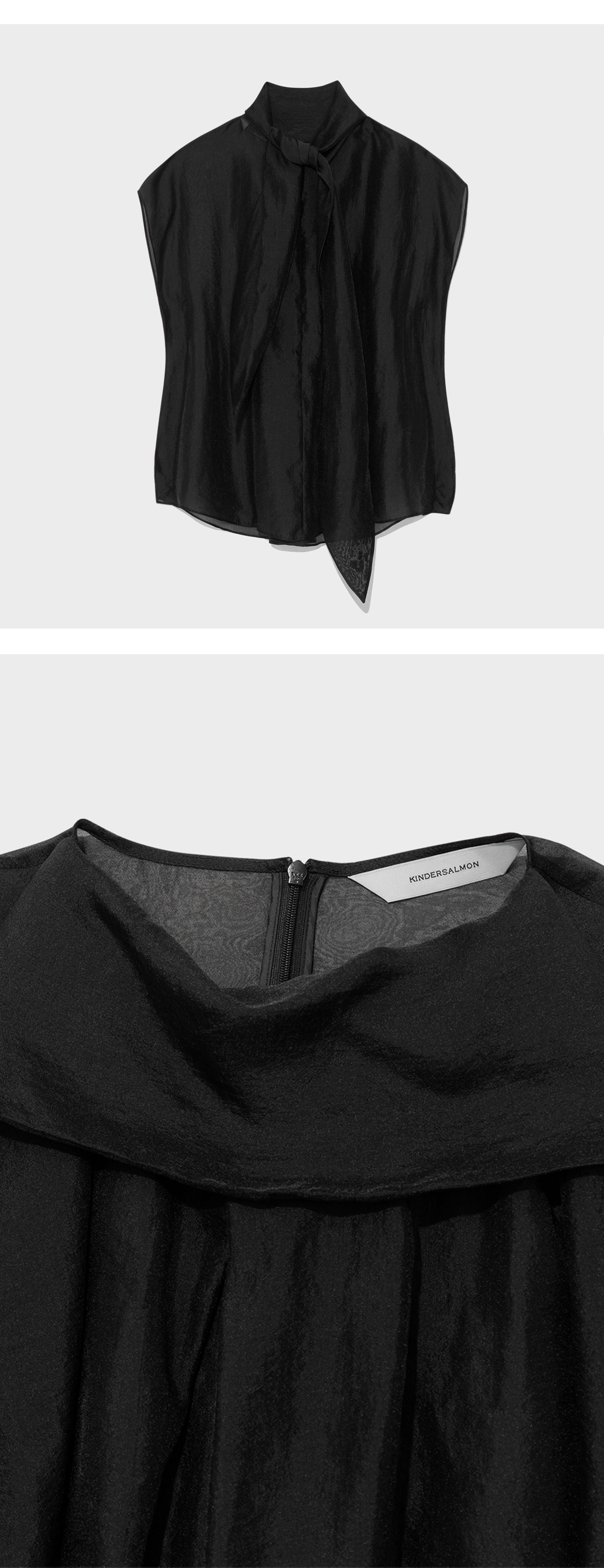 kindersalmon Full Blouse Black