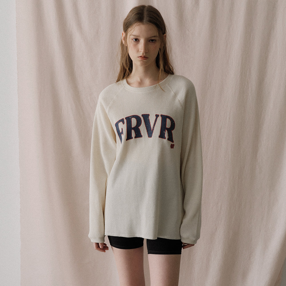 FRIVER07 Friver logo waffle t-shirt [FRSP05LT04]_Cream