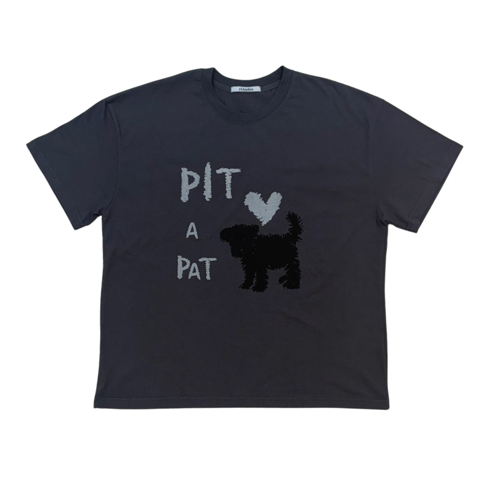 riandco PIT A PAT T-SHIRT_CHARCOAL