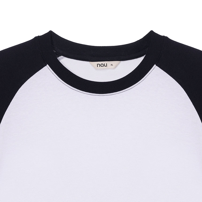 nau Raglan Long Sleeve T-Shirt White