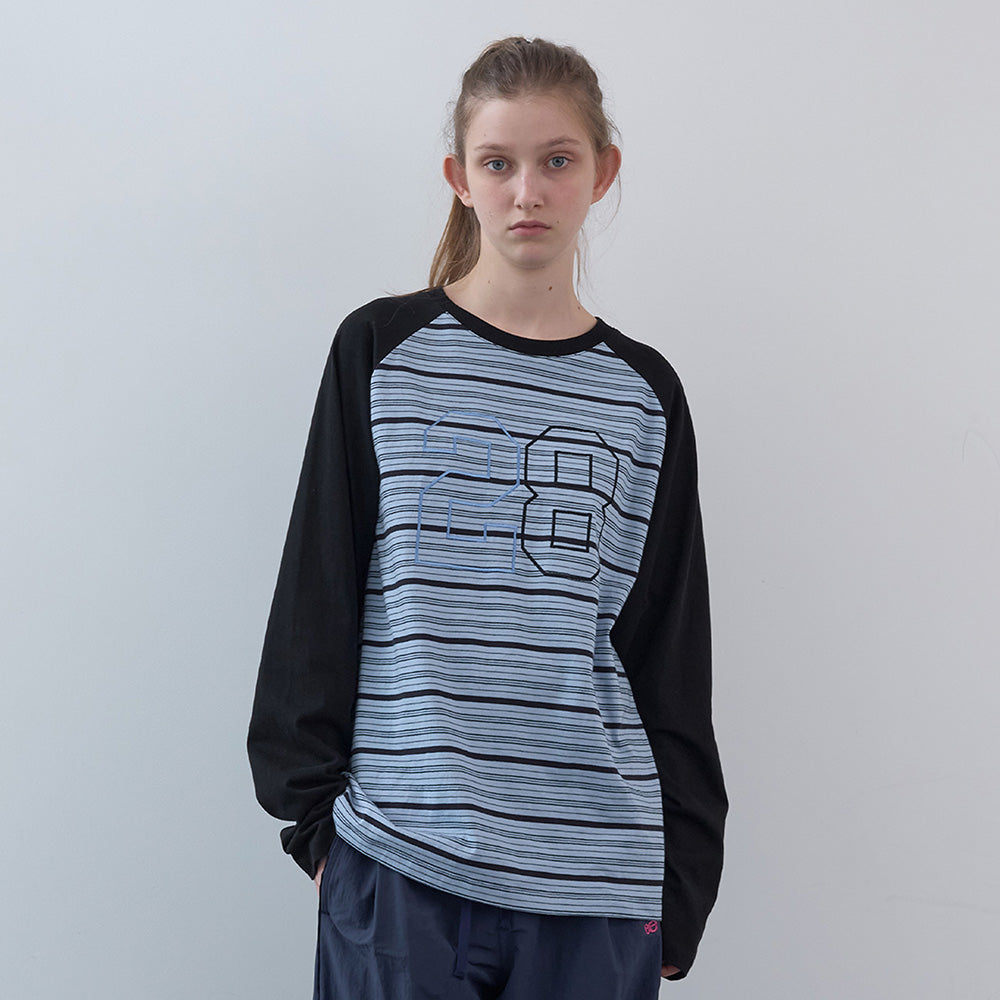 ENZO BLUES Mix Fabric Boxy LST (Sky)