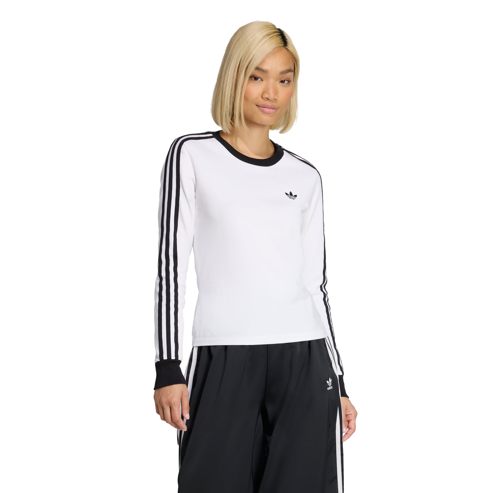 ADIDAS 3-Stripe Long Sleeve (Slim) T-Shirt KD3688