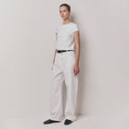kindersalmon Crop Jersey Top White