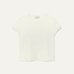 kindersalmon Crop Jersey Top White