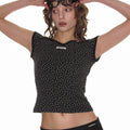 CRANK SCALLOPED FLORAL EYELET TOP_BLACK