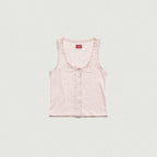 THE BARNNET Ravioli Lace-Trim Tank Top_Pink