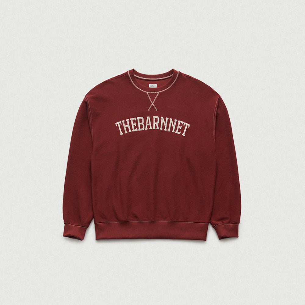 THE BARNNET Natural Logo Sweat Shirt_Red