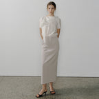 OCTETTE [5th] MOUSSE WRINKLE BLOUSE_CREAM