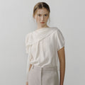 OCTETTE [5th] MOUSSE WRINKLE BLOUSE_CREAM