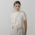 OCTETTE [5th] MOUSSE WRINKLE BLOUSE_CREAM