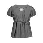ILLIGO Foaming Ribbon Puff Blouse Charcoal