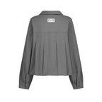 ILLIGO Ribbon pleated blouse gray