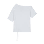 ILLIGO Love One Shoulder Overfit T-Shirt White
