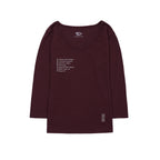 WELLBEING EXPRESS V neck 3/4 sleeve Burgundy