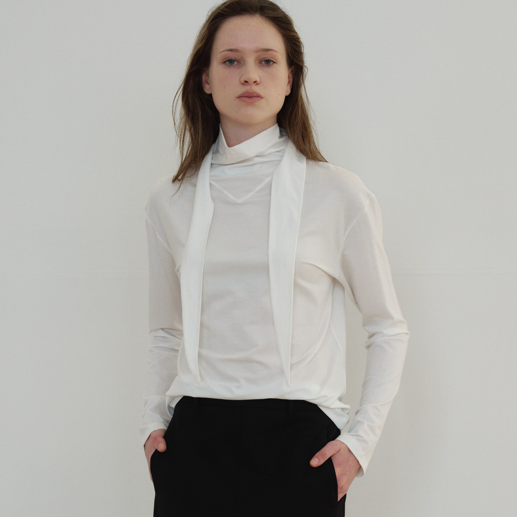 ARTTO Tie T-Shirt_Ivory