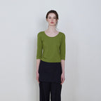 MOODADDITION Square slim T-shirt (Olive)