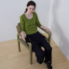 MOODADDITION Square slim T-shirt (Olive)