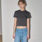 108POUND Base Crop Tee_Charcoal