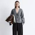 & Other Stories Tapered knit cardigan (Dark Grey)
